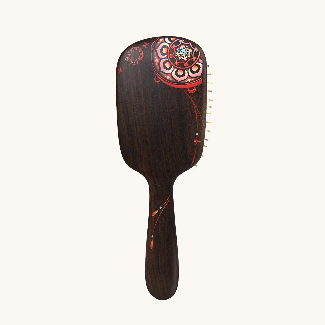 Houten borstel met trommelpatroon